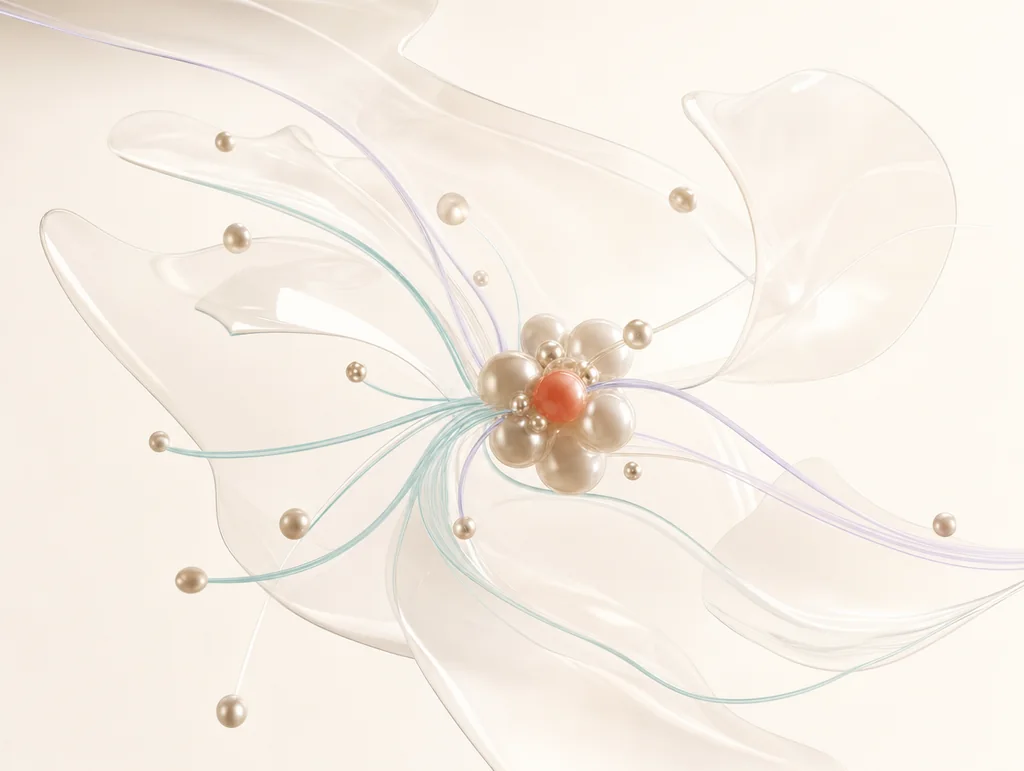 Pearl sheets and warm nodes joined by luminous channels